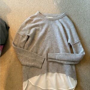 Brochu Walker Light Gray Crew Neck Sweater